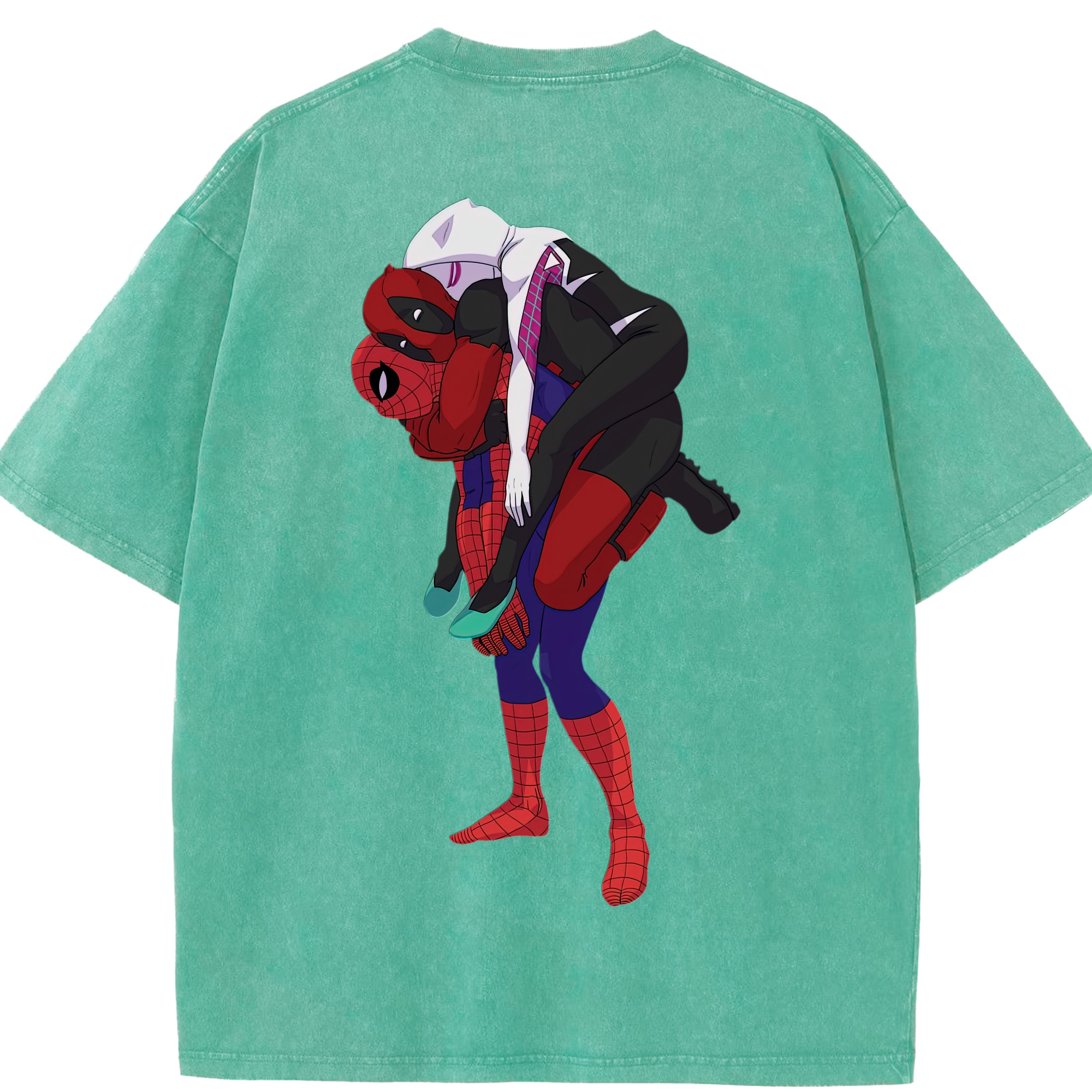 （画像用） Deadpool デッドプール 綿100% ヴィンテージ風 半袖Tシャツ（背面プリント）